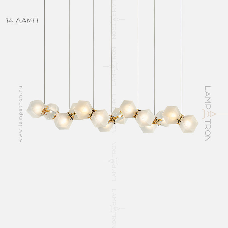PHILLIS Linear Chandelier by Lampadom - angle view
