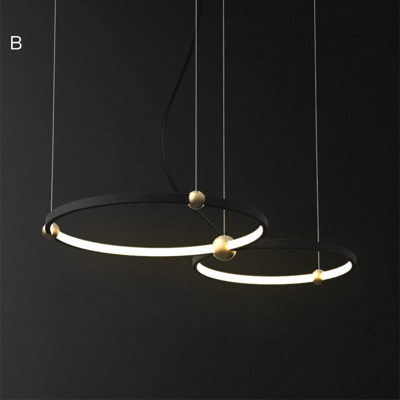 PLANETARY Ring Chandelier by Lampadom - angle view