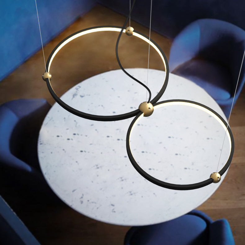 PLANETARY Ring Chandelier by Lampadom - angle view