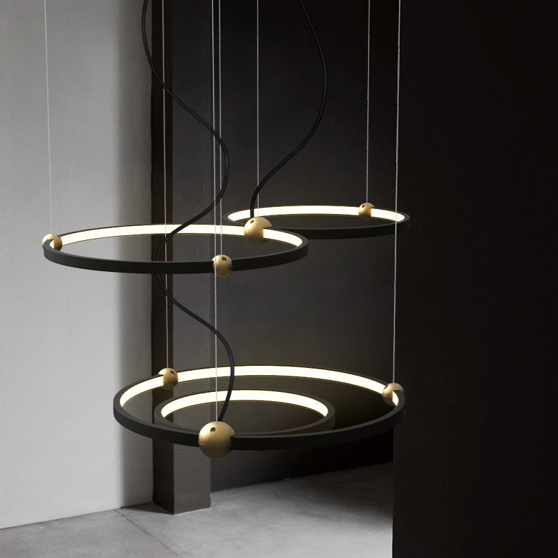 PLANETARY Ring Chandelier by Lampadom - close-up