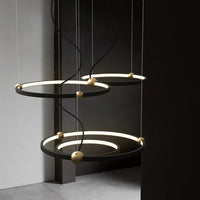 PLANETARY Ring Chandelier by Lampadom - close-up
