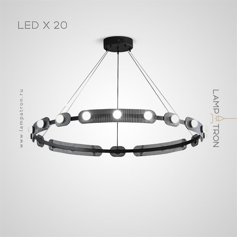 PRESTON Ring Chandelier by Lampadom - side view
