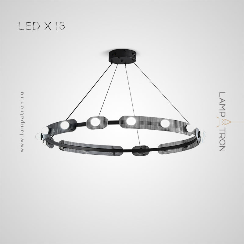 PRESTON Ring Chandelier by Lampadom - angle view