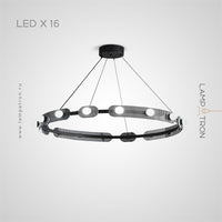 PRESTON Ring Chandelier by Lampadom - angle view
