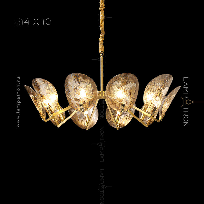 RIFFLE Chandelier by Lampadom - angle view