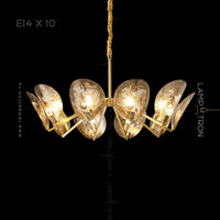 RIFFLE Chandelier by Lampadom - angle view