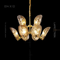 RIFFLE Chandelier by Lampadom - side view