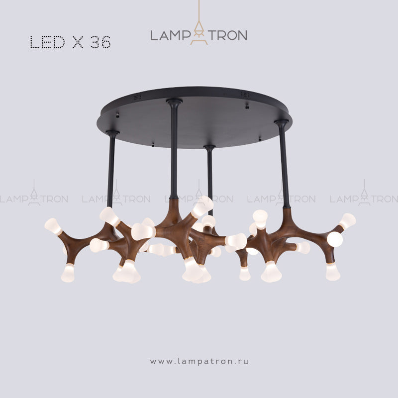 SANTANA Ceiling Chandelier by Lampadom - angle view