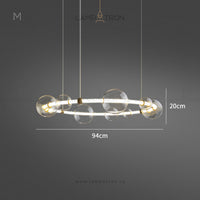 SESSA Ring Chandelier by Lampadom - scale reference