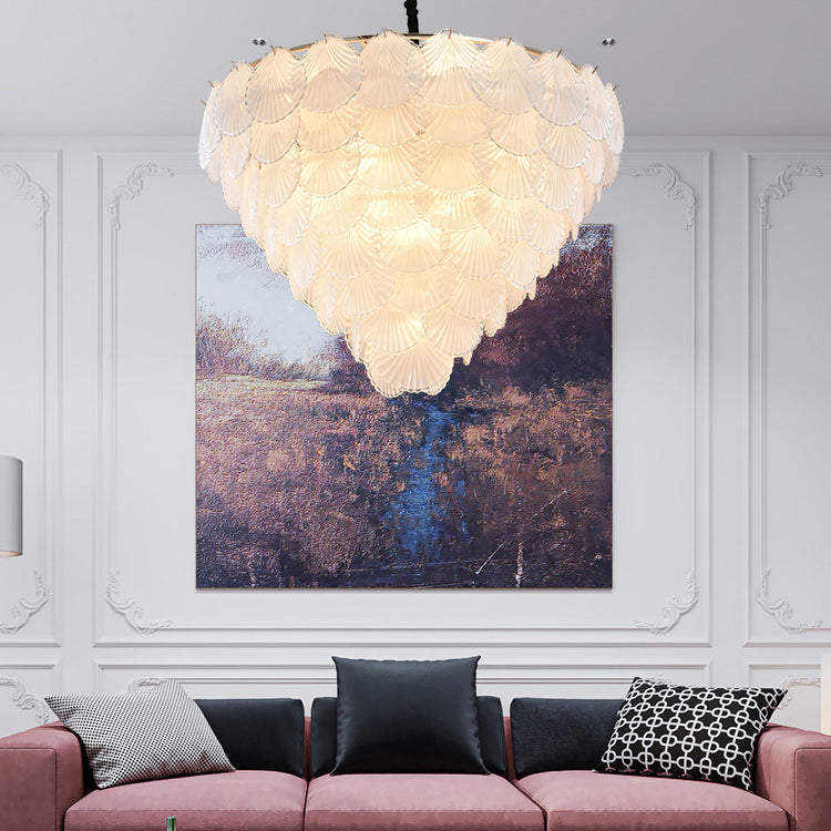 SHELLS Chandelier by Lampadom - side view