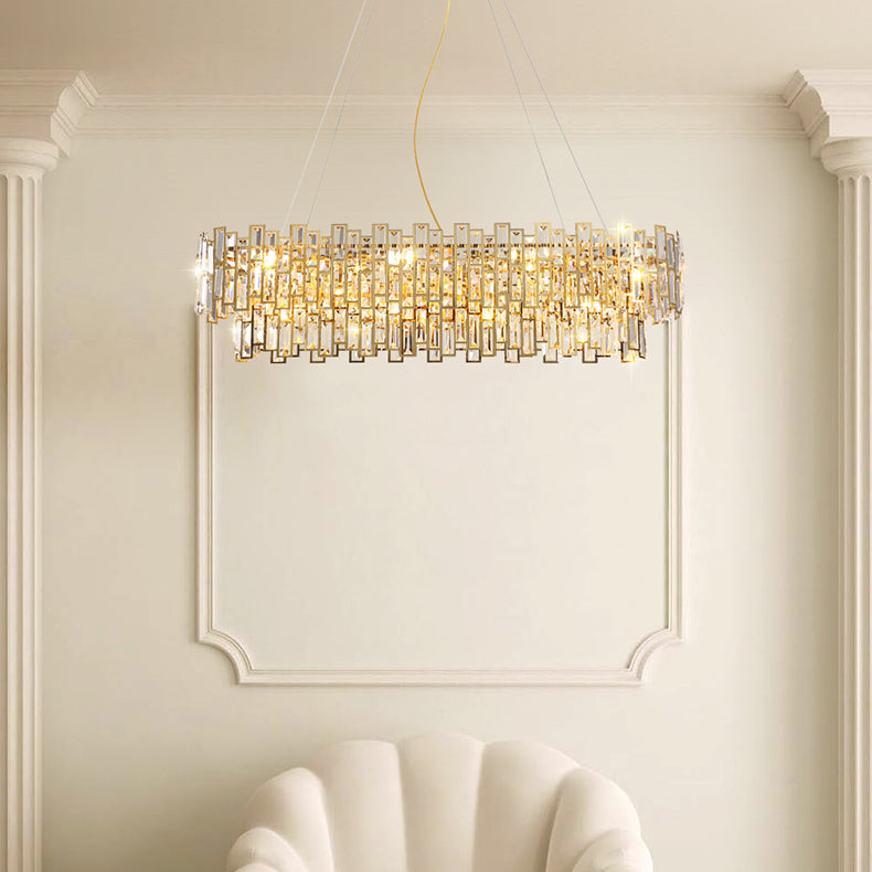 TESORO Linear Chandelier by Lampadom - scale reference