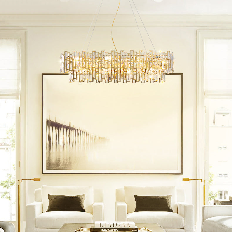 TESORO Linear Chandelier by Lampadom - detail view