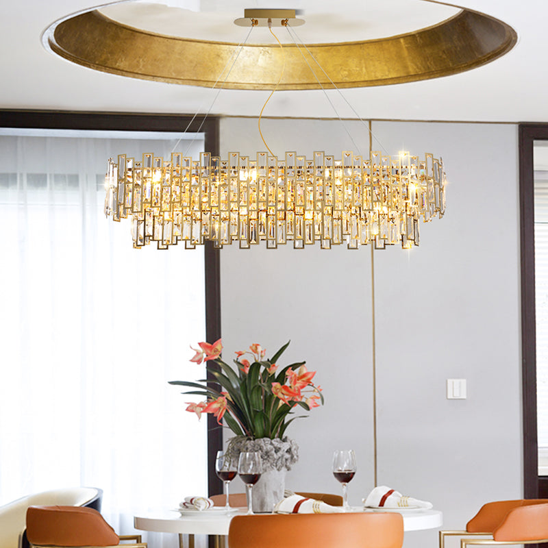 TESORO Linear Chandelier by Lampadom - close-up