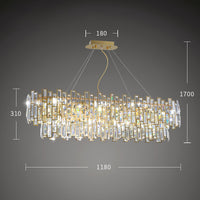 TESORO Linear Chandelier by Lampadom - top view