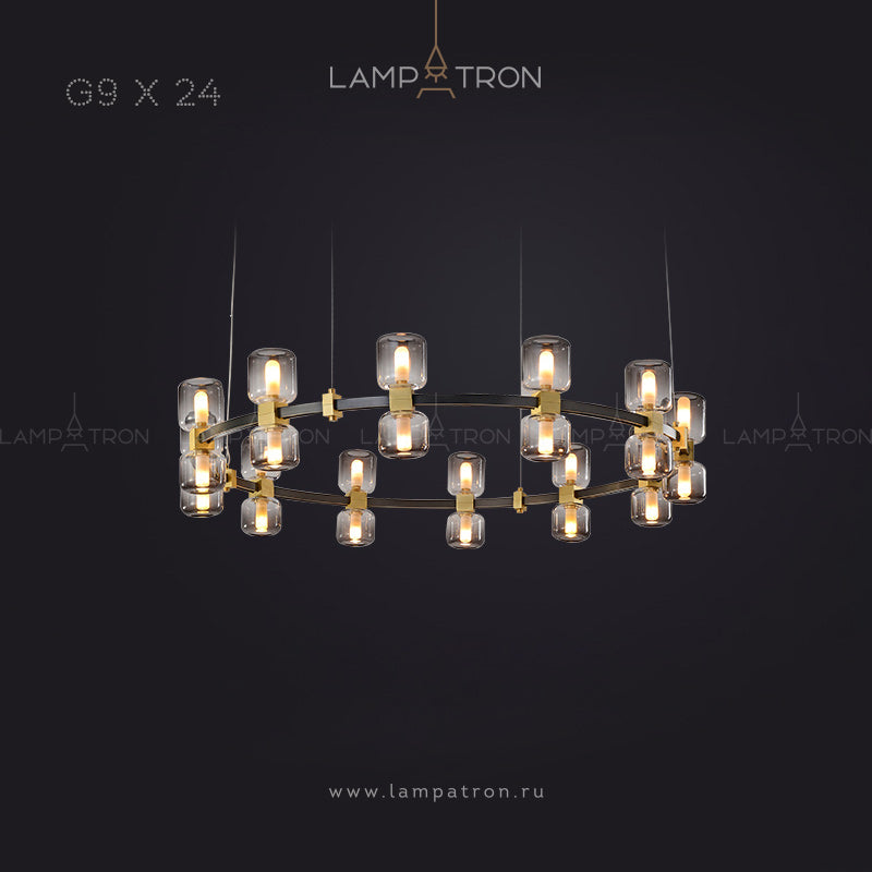 WENDEL Ring Chandelier by Lampadom - scale reference